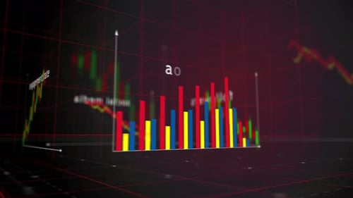 Social media charts and graphs 3d diagram