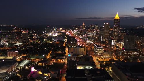 Early morning traffic in Downtown Atlanta