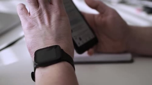 Man scrolling social media in smartphone