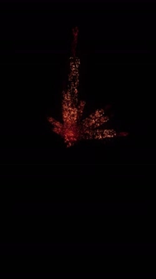 Fluid Red Particle Burst Energy Reveal