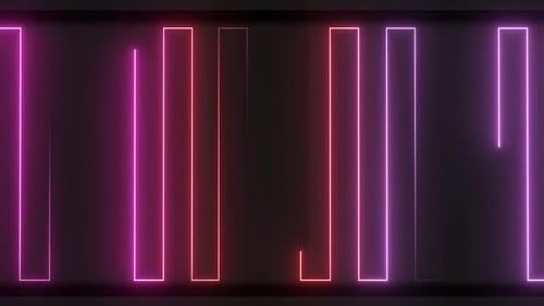 Dynamic neon lights pulse with vibrant energy, creating futuristic ambiance