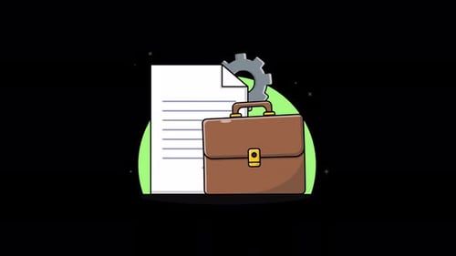 Vidéo d'animation sur le concept de portefeuille d'entreprises - Transparent