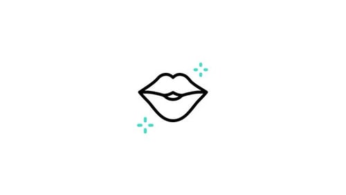 Animiertes Lippensymbol