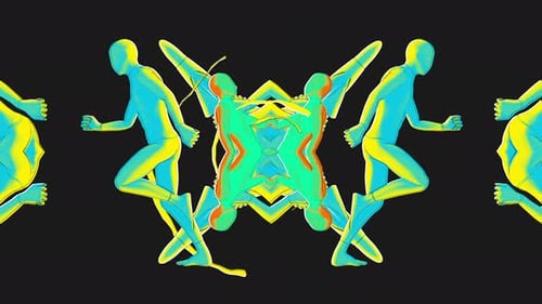 Illustrated Characters Running Pattern 02