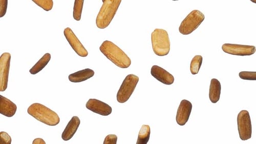 Seamless Loop of Falling Delicious Mini Bread Loaves