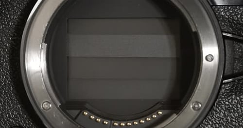 Camera Shutter with loop playback. Actuation of the shutter mechanism of an camera inside the camera