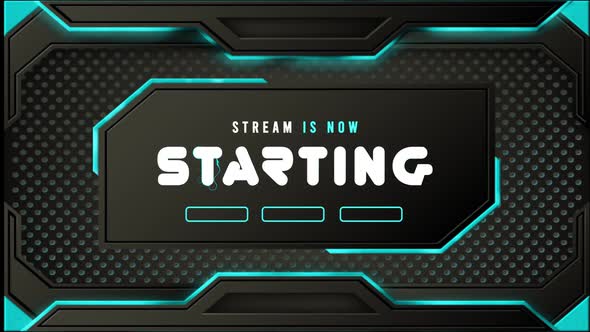 Livestreaming-Intro-Overlay-Theme für Twitch-Animationen in Cyan ...