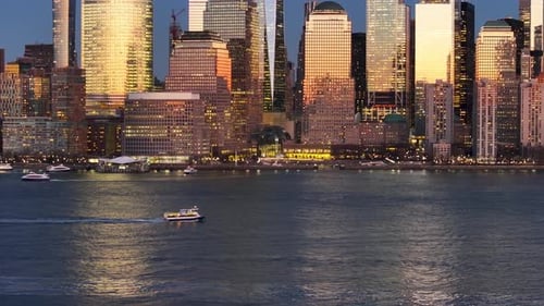 New York Skyline At Manhattan In New York United States.