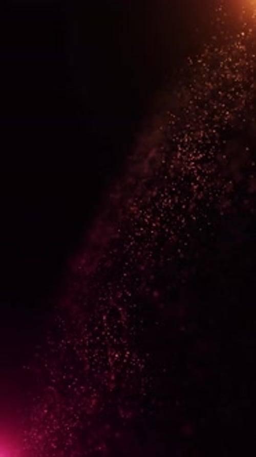 Warm Glowing Particle Wave Vertical Background