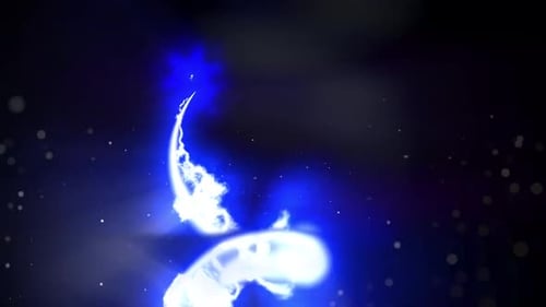 Sparkling Blue Plugins Rings Animation Background