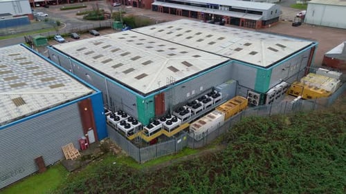 Aerial view of Node4 Data Centre, United Kingdom.