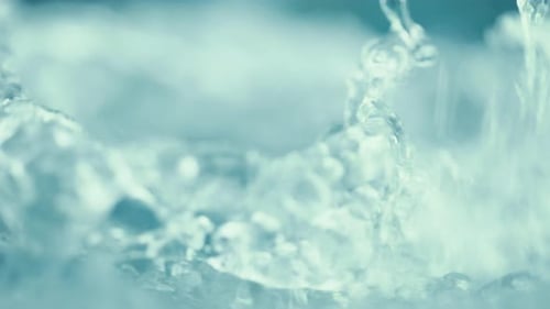 A Mountain River with Crystal Clear Water