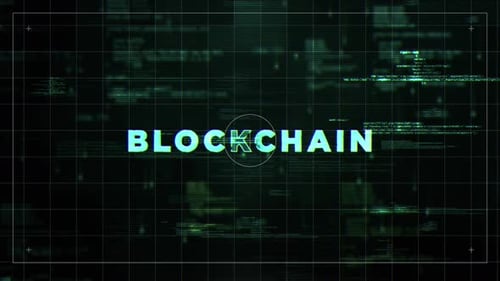 Blockchain Glitch Hud Satelite Style Hologram Video