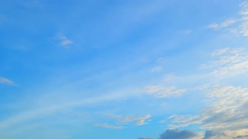 Timelapse of the blue sky with white clouds, Time-lapse footage.