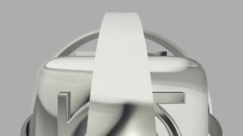 3D Metallic Geometric Object Reveal Opener