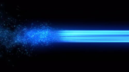 4K Futuristic network communication data or transfer streaming speed closeup detail loop
