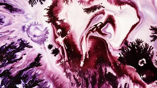 Abstract Ink Flowing in Mesmerizing Patterns