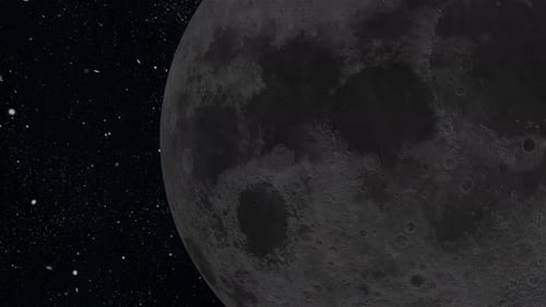 Spinning Moon planet sphere galaxy in space. 2760