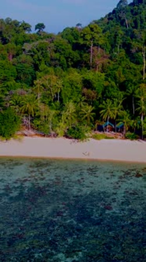 Aerial View of Koh Kradan Island in Trang Thailand