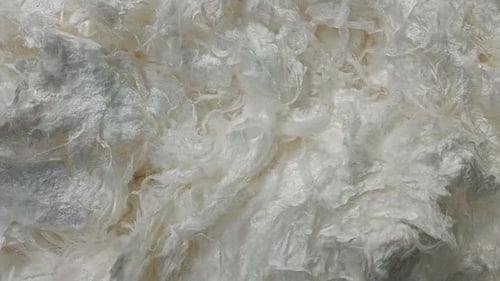 Abstract Close-Up of Soft White Textured Material