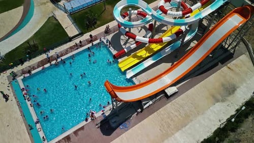 aquapark drone view