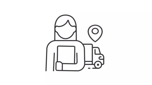 Animated Icon of Delivery Service Logistics