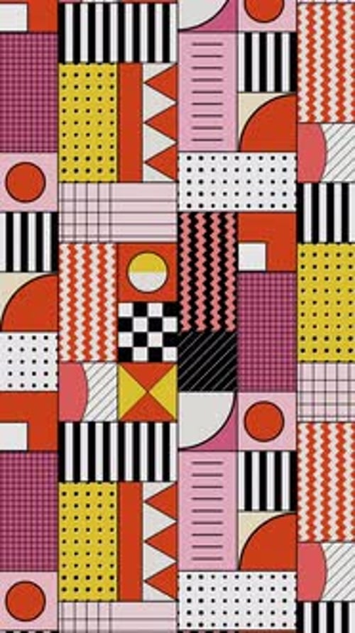 Abstract Warm Bauhaus Rolling Background