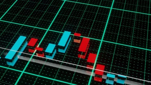 Stock market animated graphic. Stock price chart.