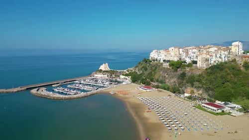 Sperlonga beaches and Torre Truglia tower in Italy