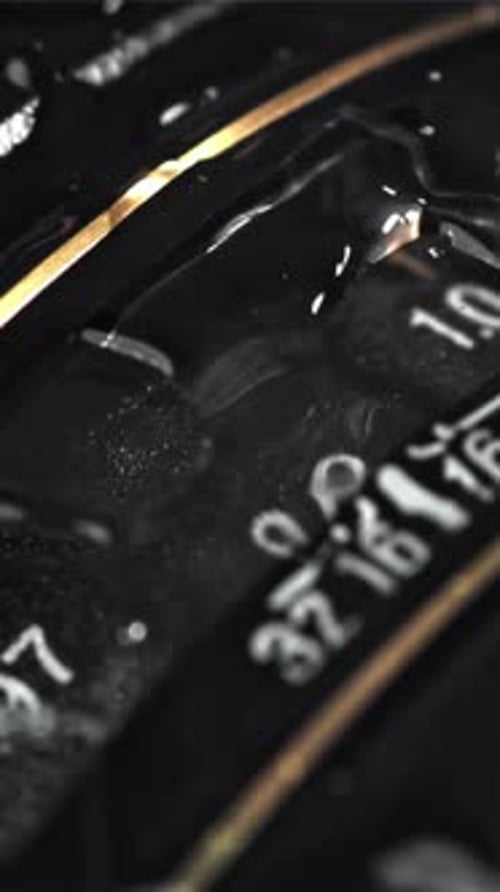 Drops of Rain Fall on the Lens Filmed on a Highspeed Camera at 1000 Fps