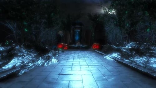 Halloween-Geist auf dem Friedhof