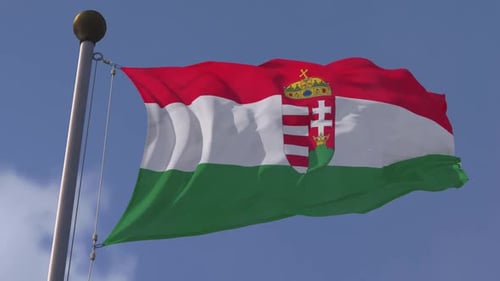 Hungary Flag Slow Motion
