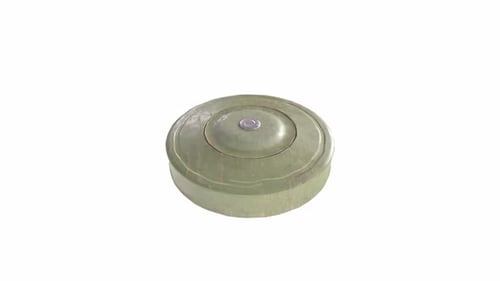 Decorative Round Green Stone Object