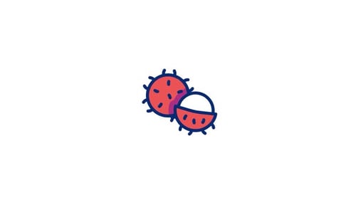 Animiertes Rambutan-Symbol