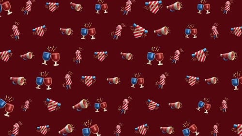 Fête de fête, motif sans couture, fêtes de fin d'année