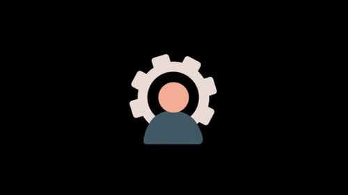 Animated Flat Design User Settings Icon