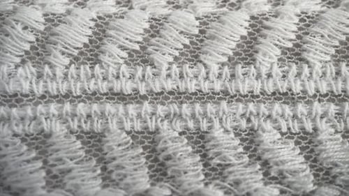 Macro Shot of Intricate White Lace Fabric