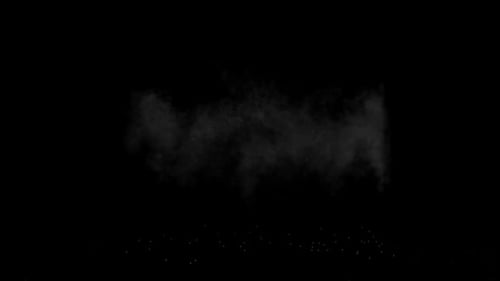 Dust explosion on transparent background