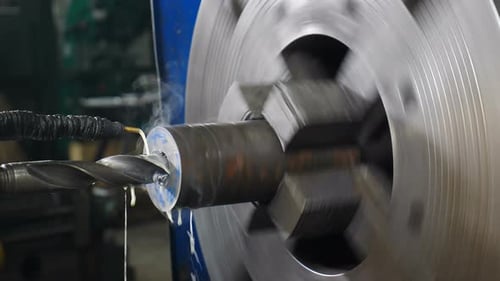 Bearbeitungswelle auf Drehmaschine