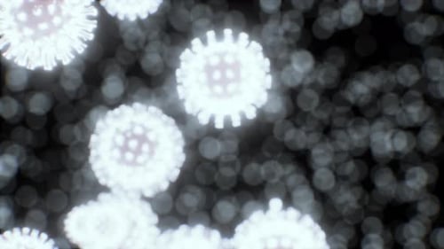Glowing Virus Cells Medical Background Animation