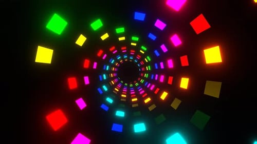 Multicolor Flashing Rotation Lights Background Vj Loop In 4K