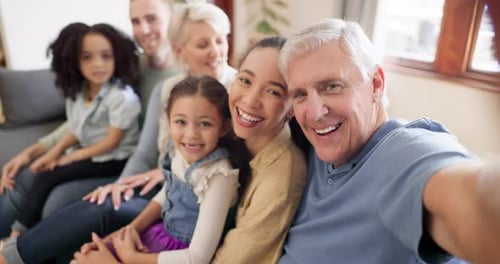 Happy Family Togetherness on Couch Indoors