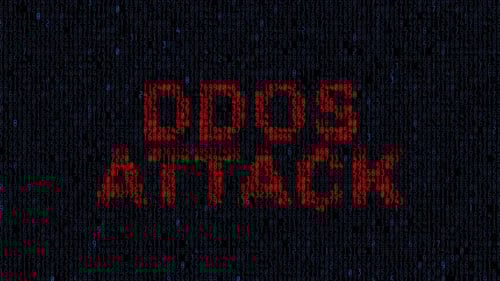 Animated virus alert blinking on computer monitor hacked by network virus