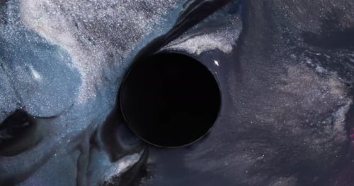 Swirling Ink Creates Abstract Space-Like Scene