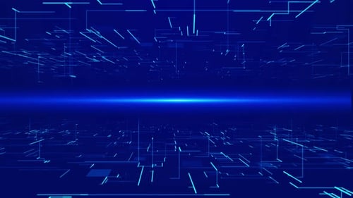 Digital Data Flow Waves Stream Light Trails Fast Streak Line Motion Big Data Digital Rainfall