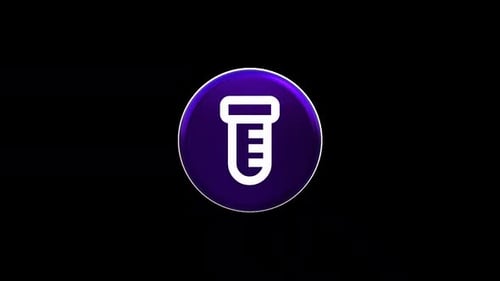 Animated 3D Test Tube Icon Loop