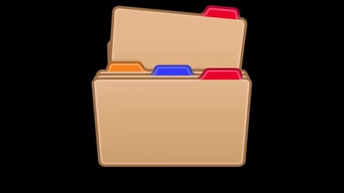 Modern Animated Stacking File Folder Icons