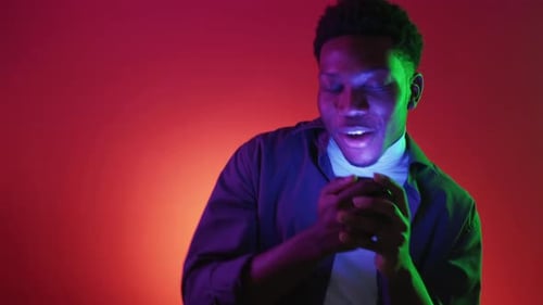 Party Inspiration Neon People Guy Dancing Singing