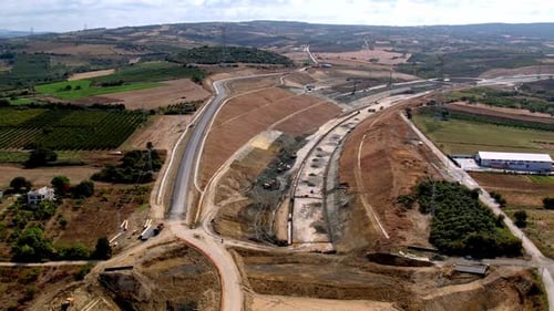 Wide Angle View Of Construction Site