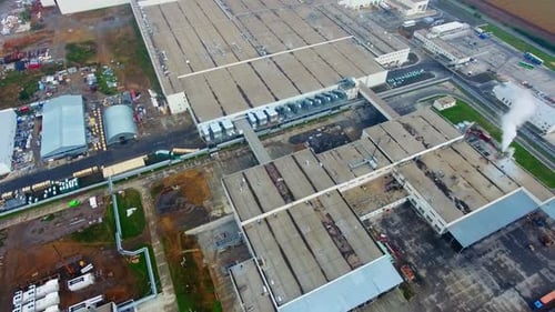 Exterior of newly built factory.